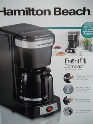 Hamilton Beach FrontFill® 5 Cup Compact Coffee Maker with Glass Carafe -  46110