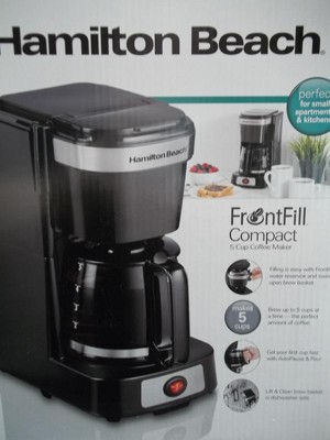 Hamilton Beach Coffee Maker, 5 Cup, FrontFill Compact