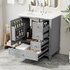 30" Bathroom Vanity with Sink, Modern Under Sink Cabinet with 1 Door, Shelf and 3 Soft-Close Drawers for Bathroom or Powder Room – Cuddlewood - 2 of 4