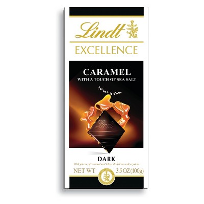 Lindt Excellence Caramel Sea Salt Dark Chocolate - 3.5oz