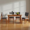 Mshliw 5-Piece Dining Table Set with Upholstered Chairs, Rubberwood Frame, Ergonomic Backrests, for Kitchen or Dining Room - 3 of 4