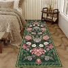 coucheta Multi-size Washable Soft Floral Area Rugs for Living Room, Non Slip Botanical Non Shedding Stain Resistant Carpet, for Bedroom, Dining Room - 4 of 4