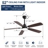 SKRAN 52 Inch Ceiling Fans , 6-Speed Low Profile Fans with 3-Color Lights, 3-Timer Reversible and Remote for Bedroom Living Room,Patio - 3 of 4