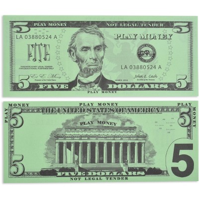 Learning Advantage One Dollar Play Bills, Set Of 100 : Target