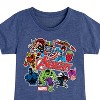 Girls' - Marvel - Avengers Stickers Style Fitted Short Sleeve Graphic T-Shirt - 2 of 4