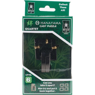 BePuzzled QUARTET Hanayama Cast Metal Brain Teaser Puzzle, Level 6, Ages 12+, Brainteaser