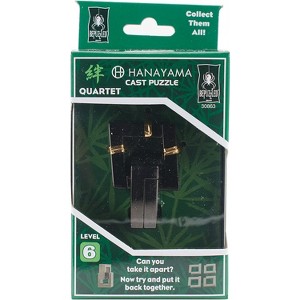 BePuzzled QUARTET Hanayama Cast Metal Brain Teaser Puzzle, Level 6, Ages 12+, Brainteaser - 1 of 4