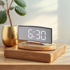 REGALWOVEN Digital Corded Electric Temperature LED Mirror Alarm Clock 6.7 x 2.8 x 1.2 Inches - 2 of 4