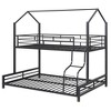 YOOCOZZ Twin Over Full Metal Bunk Bed with House-Shaped Design - 3 of 4