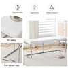 51"Stainless Bench,Breakfast Nook And Bench,Shoe Rack Bench For Entryway,Leatherette Bench,Kitchen Nook Bench-Cuddlewood - 3 of 4