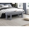 Sapphtopaz Modern Ottoman Bench with Velvet Upholstered Oval Vanity Stool with Sturdy Frame Comfy End of Bed Bench for Living Room, Entryway - 2 of 4