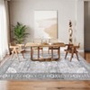 10 x 13/9x12 Washable Rug with Non Slip Backing Vintage Foldable Low Pile Rugs Retro Medallion Distressed Throw Floor Cover - 2 of 4