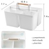 Aoibox Portable Shower Caddy Basket with Handle, Plastic Cleaning Organizer Storage Tote for Bathroom, College, Dorm Room Essentials - 3 of 4