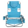 Deltess Ostrich Deluxe On Your Back Aluminum Chair and Cooler Bag, Carry Straps, Umbrella Carry System, Cup Holder, and 275 Pound Capacity, Light Blue - 3 of 4