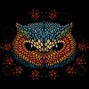 Junior's Design By Humans Owl face By LetterQ T-Shirt - 2 of 3