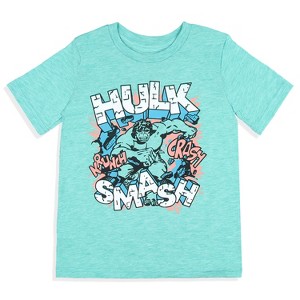 Seven Times Six Marvel Boys' Hulk Krunch Crash Smash Collectible Graphic T-Shirt Green - 1 of 3