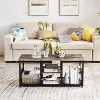 VECELO Industrial TV Stand for TVs Up to 80" Entertainment Center with 3-Tier Storage Shelves for Living Room, Bedroom, Brown/Gray - 2 of 4