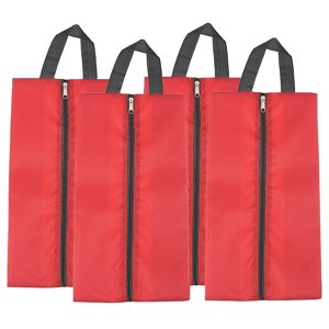 Unique Bargains Waterproof Outdoor Travel Portable Shoes Bags with Zipper 4 Pcs - 1 of 4