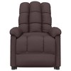 vidaXL Massage Recliner Dark Brown Fabric - 3 of 4