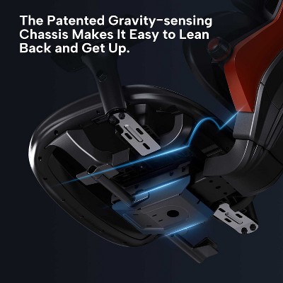 Eureka Red and Black Ergonomic Gaming Chair with Adjustable Arms