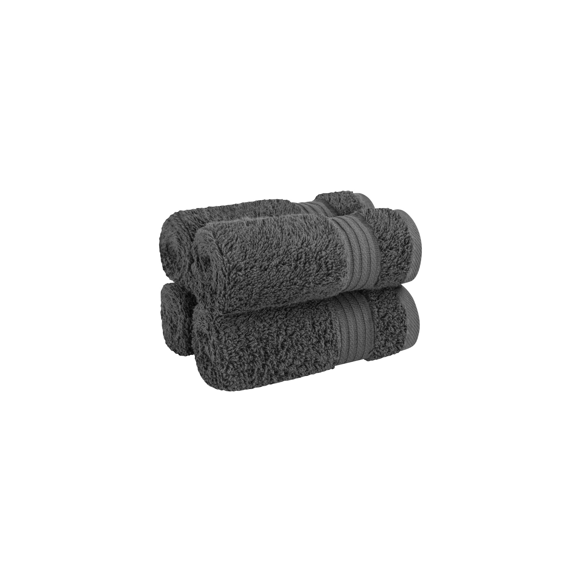 American Soft Linen Bekos 4 Pack Washcloth Set, 100% Cotton Washcloth Hand Face Towels for Bathroom and Kitchen, Dark Gray