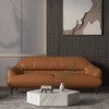 88" Leonia Sofa Cognac Leather - Acme Furniture: Contemporary Metal Legs, Plush Upholstery - 3 of 4