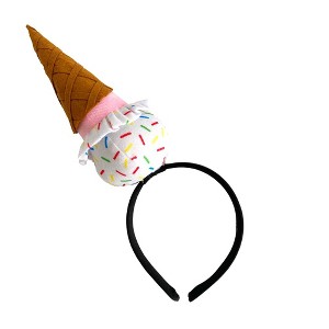 Dress Up America Ice Cream Cone Headband Party Hat - 1 of 3