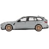BMW M3 Competition Touring Brooklyn Gray with Black Top Limited Edition 1/64 Diecast Model Car by Mini GT - 3 of 4
