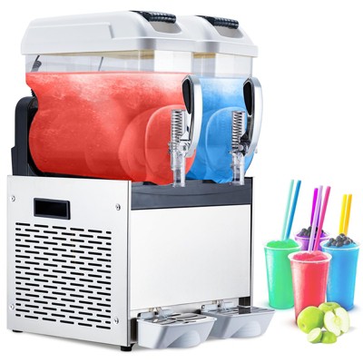 Commercial Grade Dual-Tank Slushy Machine – 12L×2 Capacity, 700W High-Power Frozen Drink Maker with Quick Freeze & Auto-Clean