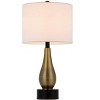 Cal Lighting BO-3099TB-2 100W Ashland Metal Table Lamp with Hardback Drum Fabric Shade (Sold As Pairs) - 3 of 4