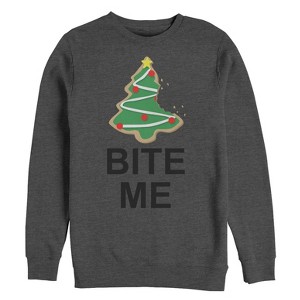 Women's CHIN UP Christmas Cookie Bite Me Sweatshirt - 1 of 3