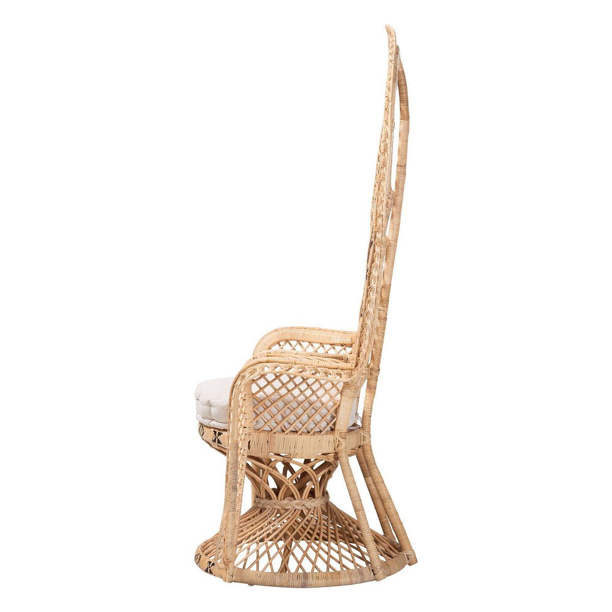bali & pari Nafisa Natural Rattan Peacock Chair Natural Brown - thumbnail 3