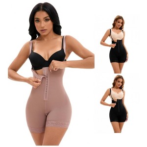 INSPIRE CHIC Women's 3 Packs Cami Convertible Straps Tummy Control Front Hook Closure Body Shapers - 1 of 4