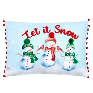 The Lakeside Collection Let It Snow Embroidered Accent Pillows - 1 of 3