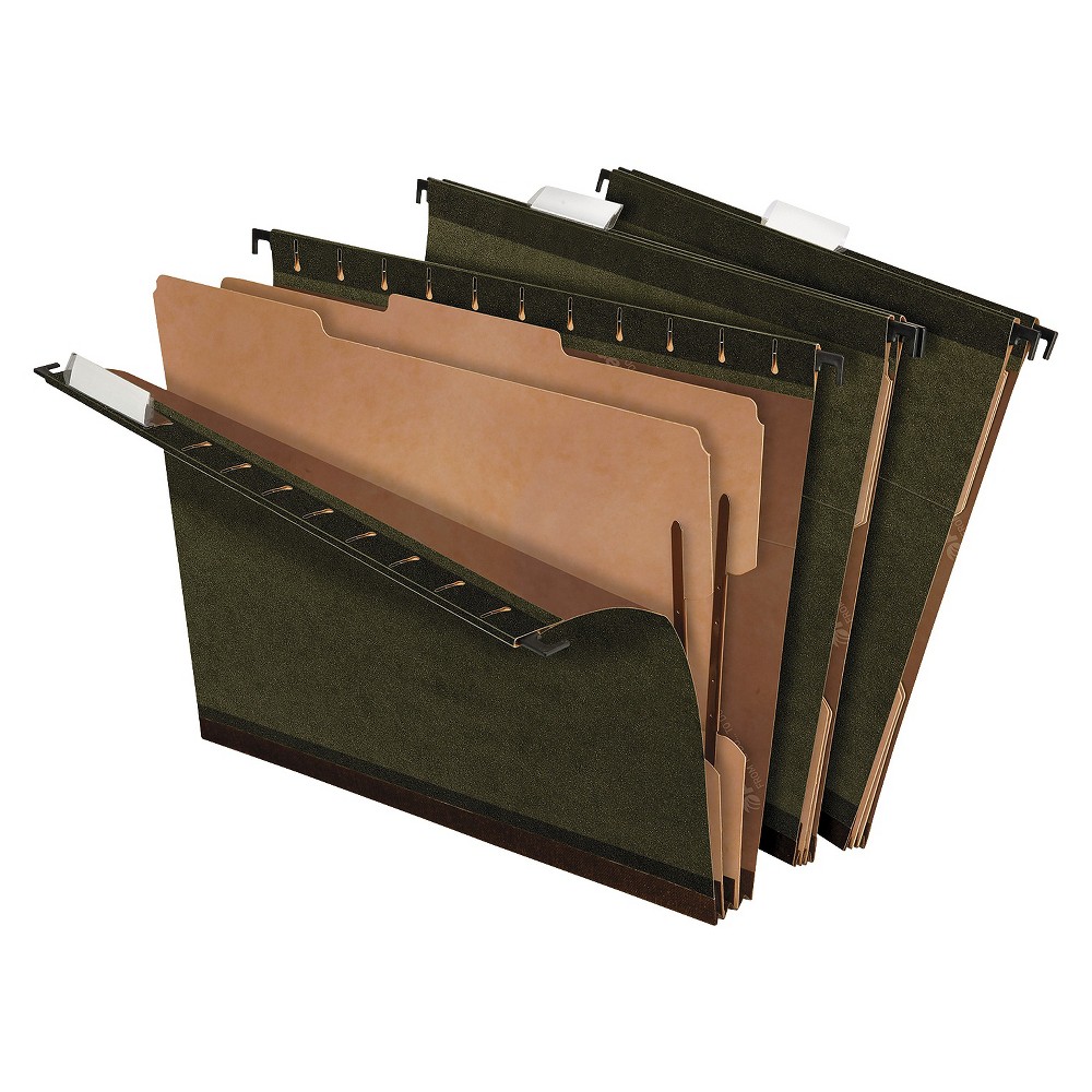 UPC 078787592544 product image for Pendaflex SureHook Reinforced Hanging File Folders, 2 Dividers, Letter, Standard | upcitemdb.com