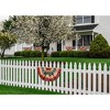 Briarwood Lane Burlap Patriotic Embroidered Bunting USA 48" x 24" Pleated Banner with Brass Grommets - 3 of 4