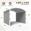 EAGLE PEAK 11'x11' Outdoor Textilene Top Pergola with Sidewalls, Gray - 2 of 4
