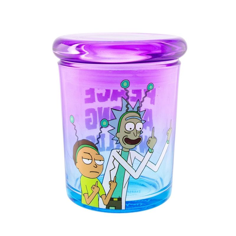 Just Funky Rick and Morty Peace Among Worlds 6 Ounce Glass Jar with Lid, 1 of 8