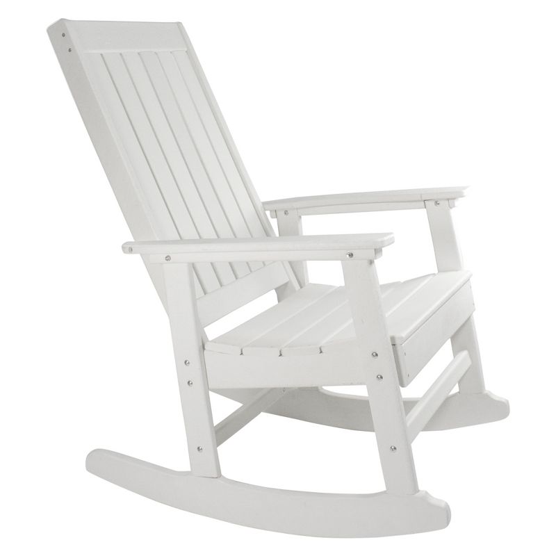 Northlight All Weather Recycled Plastic Outdoor Rocking Chair, White, 4 of 6