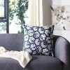 Delra Pillow - Navy/White - 20"X20" - Safavieh - 2 of 3