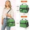 OPUX Insulated Dual Compartment Lunch Bag, Leakproof Soft Cooler Box Women Men Adult, Reusable Tote Pail Kids Boys Girls School - 3 of 4