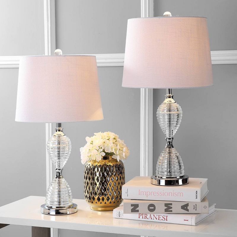 24&#34; (Set of 2) Aubrey Crystal Table Lamp (Includes LED Light Bulb) Clear - JONATHAN Y, 3 of 6