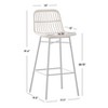 30" Set of 2 Greenville Stools Natural - Lifestorey: Mid-century Modern, Rattan, Black Metal Base - 4 of 4