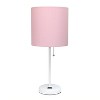 Creekwood Home Oslo 19.5" Power Outlet Base Metal Table Desk Lamp with Shade - 3 of 4