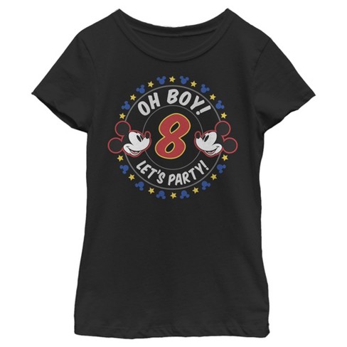 Girl's Mickey & Friends 8th Birthday Let's Party T-Shirt - image 1 of 4