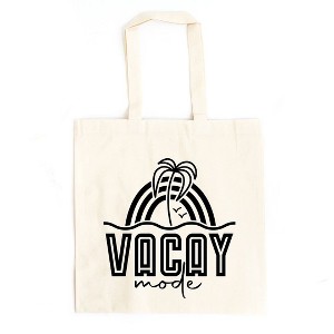 City Creek Prints Vacay Mode Rainbow Canvas Tote Bag - 1 of 2