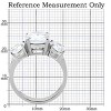 Slickblue Three-Stone Ring for Women, Stainless Steel, No Plating, Round CZ Center, Polished Finish, size 5–10 - 2 of 4