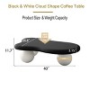 Coolbiibla Modern Irregular Low Cloud Shaped Coffee Table,Cloud Coffee Side Table for Living Room,Bedroom with 3 Ball Legs,Indoor End Table - 4 of 4