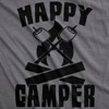 Mens Happy Camper Shirt Funny Camping Cool Hiking Graphic Vintage Tee 80s Saying - Crazy Dog Men's T Shirt - 2 of 4