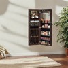 Wall Jewelry Cabinet Armoire 42-Inch with Built-in Mirror Storage Organizer with Full-Length Frameless Mirror - 3 of 4